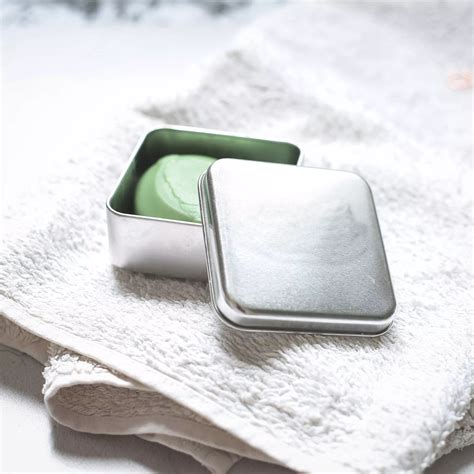 soap in metal box|aluminum soap dish.